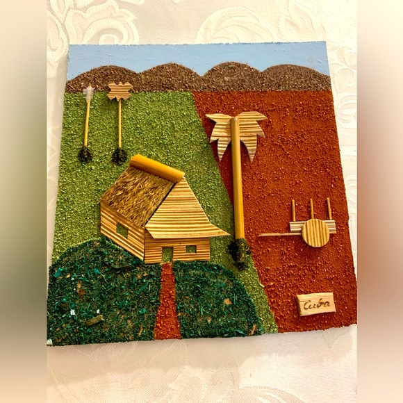 Paintings relief on wood, Cuban landscapes.unknown author. - Picture 4 of 4